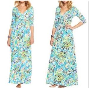 Lilly Pulitzer Gloria Maxi dress in Sea Soirée